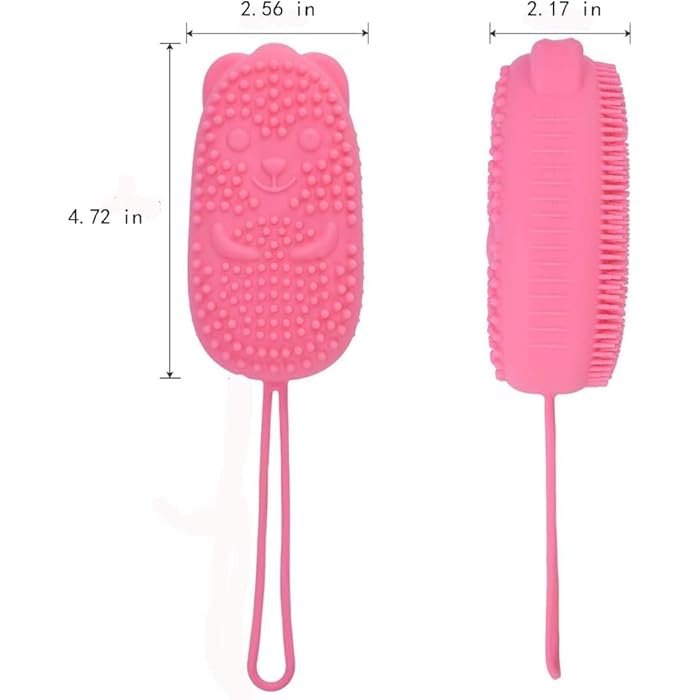 Silicone Bath Body Brush Exfoliating Massage Silicone Loofah Body Scrubber, Rubber Shower Sponge, Double Sided Scrub Body Brush for Whole Body Deep Clean, multicolor-1pc - Image 2